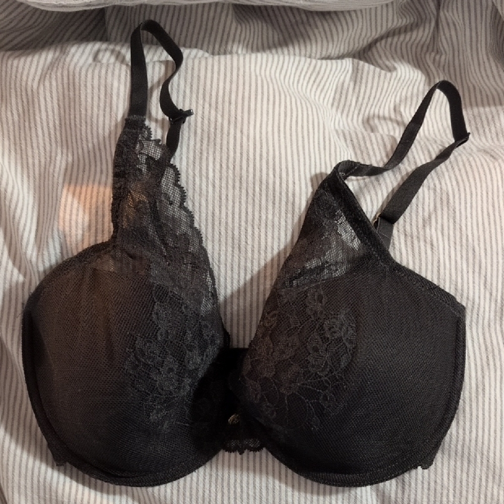 Natori 30DDD Cherry blossom Lace Gray Grey bra